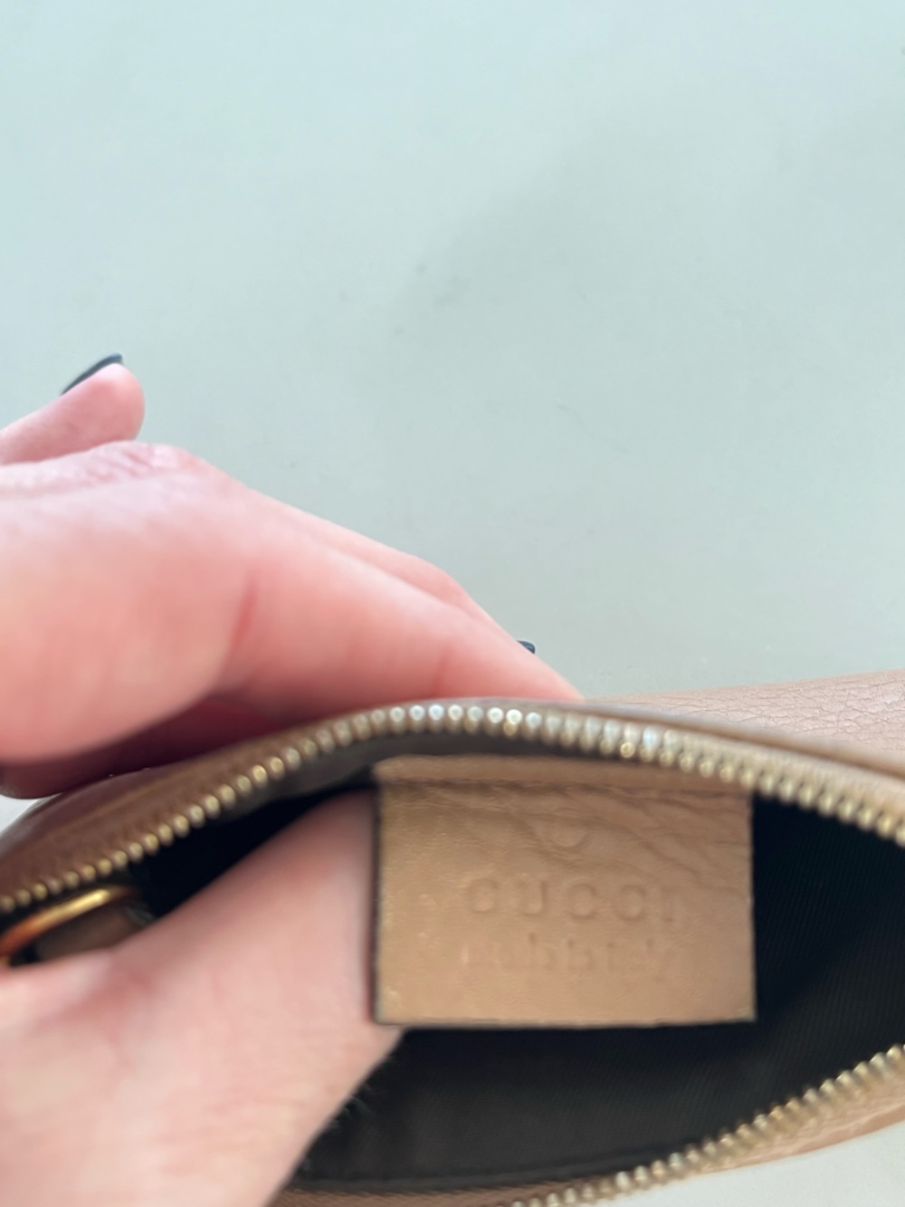 Gucci Soho Soho Leather Tassel Key Zip Pouch / Coin Purse – Rose Beige Camellia - Picture 6 of 14